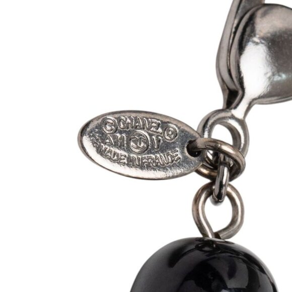 Chanel CC Logo Black Faux Pearl Beads main image 5